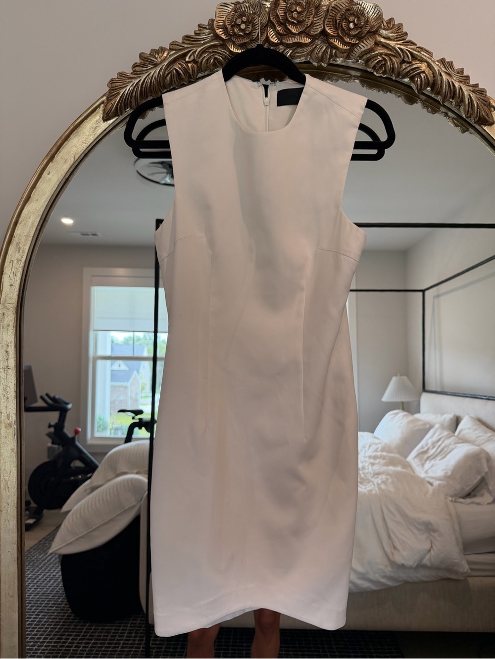 Blaque Label Sleeveless Cream Midi Sheath Dress